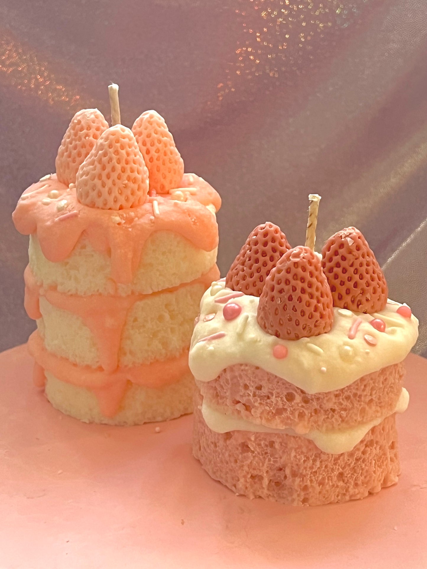 Strawberry Kiwi Scented Dessert Candles (Customizable)